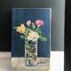 Small oil on canvas bouquet of roses