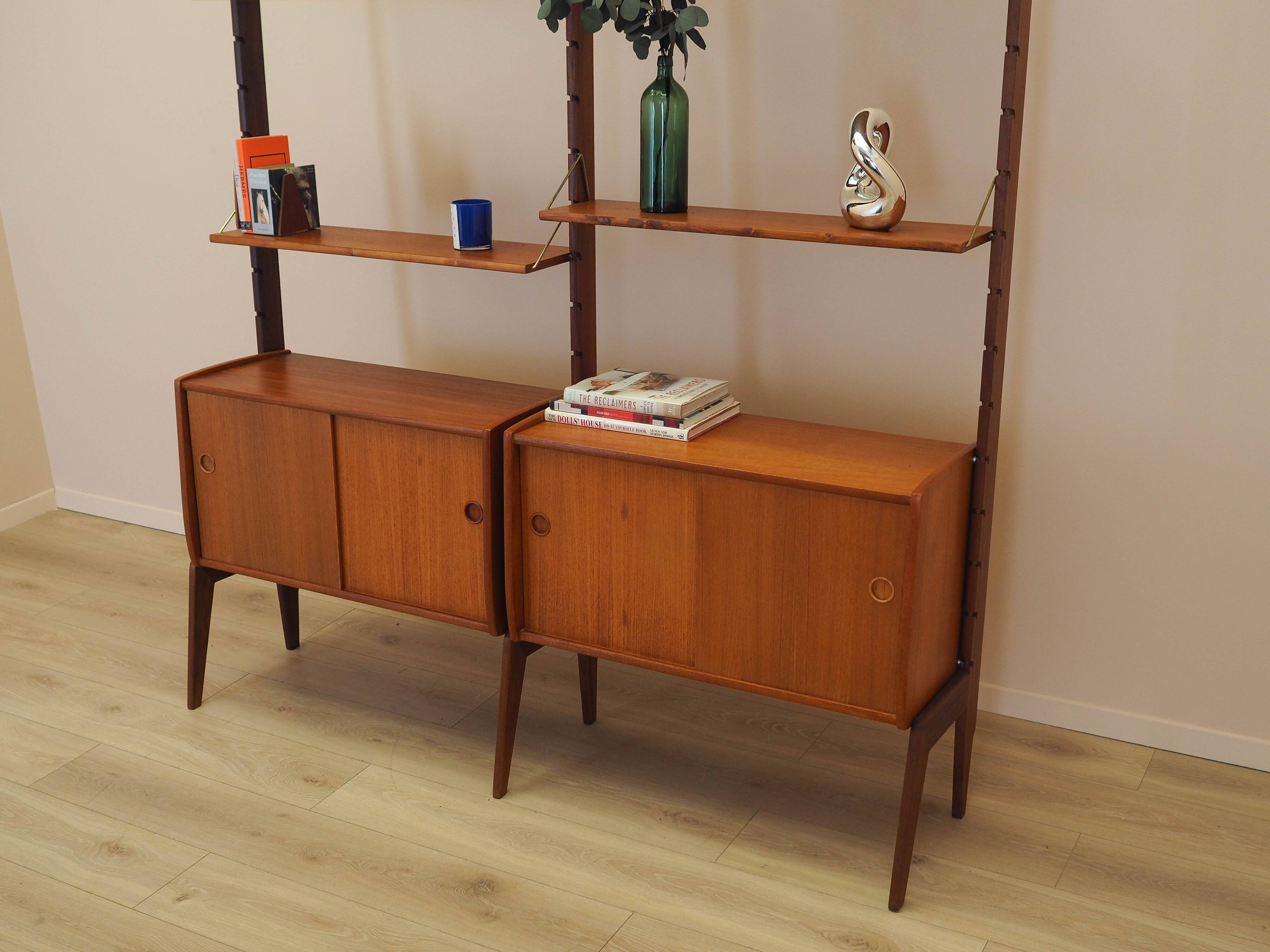 Teak modular shelving unit, Norwegian design, 1960s, manufactured by Blindh