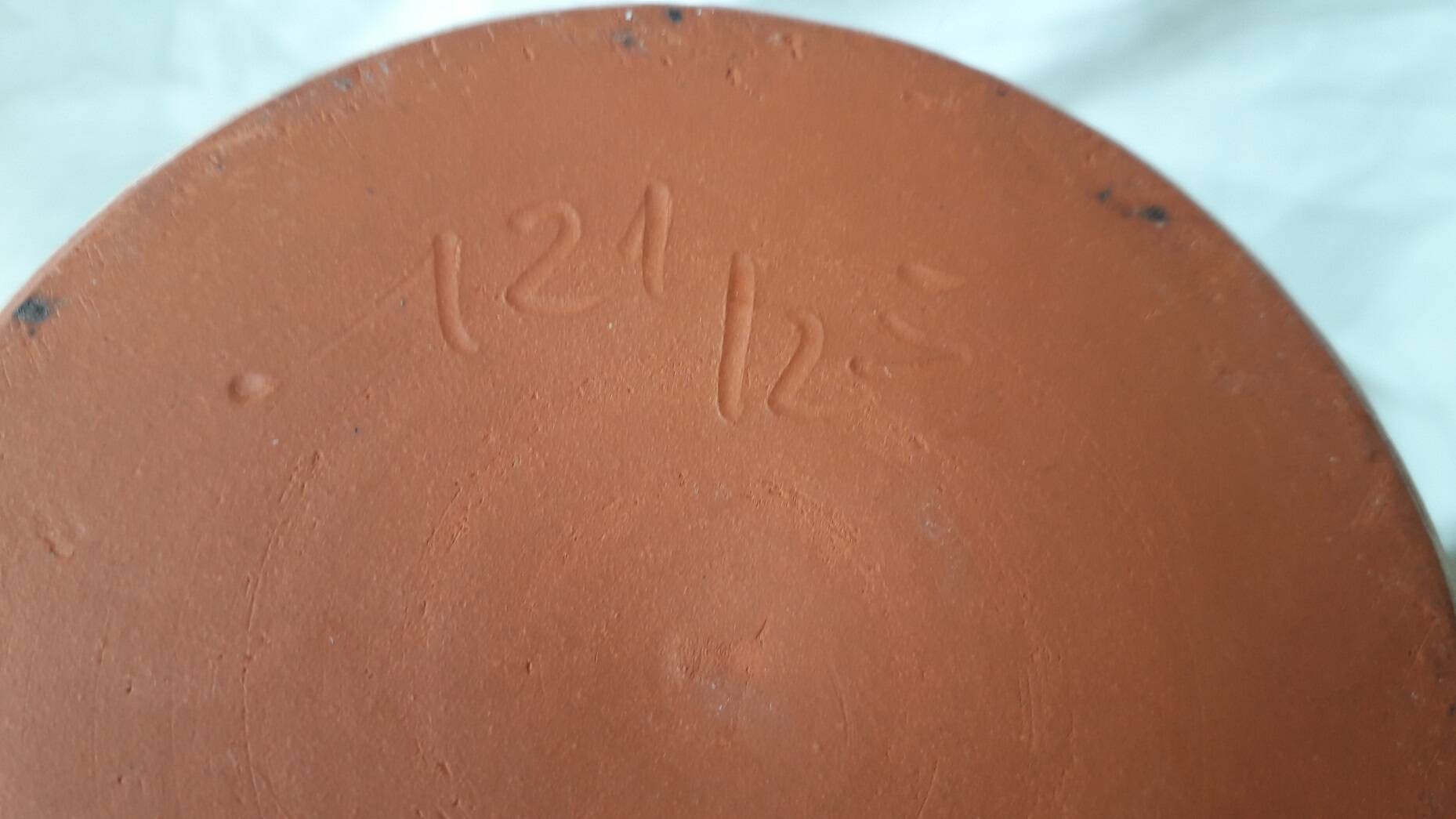 Ochre ceramic vase