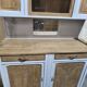 Parisian sideboard from the 1930s, airbrushed then naturally varnished and painted