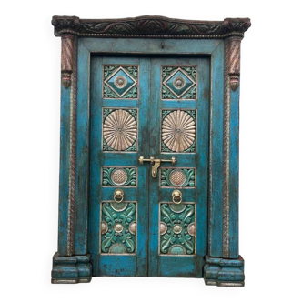 Ancienne Porte Indienne en Vieux Teck