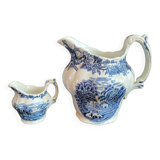 Set of 2 English porcelain pitchers
