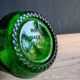 Carafe à whisky vintage en verre vert moulé pointe de diamant