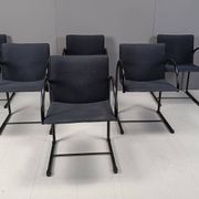 Chaises circulaires vintage par Metaform, années 1980, ensemble de 6