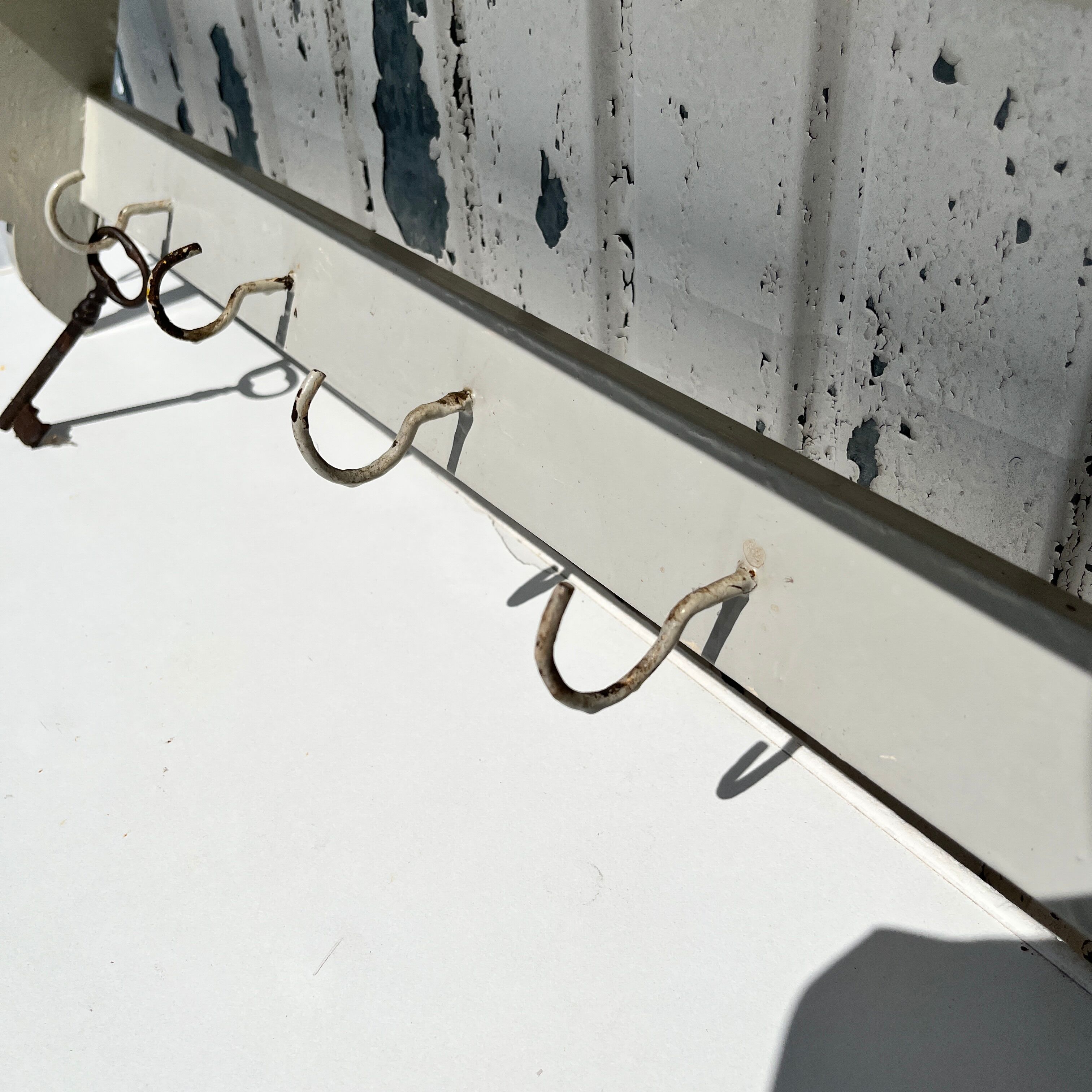 Painted wooden kitchen shelf