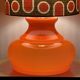 Naxos orange opaline lamp - vintage fabric from the 70s