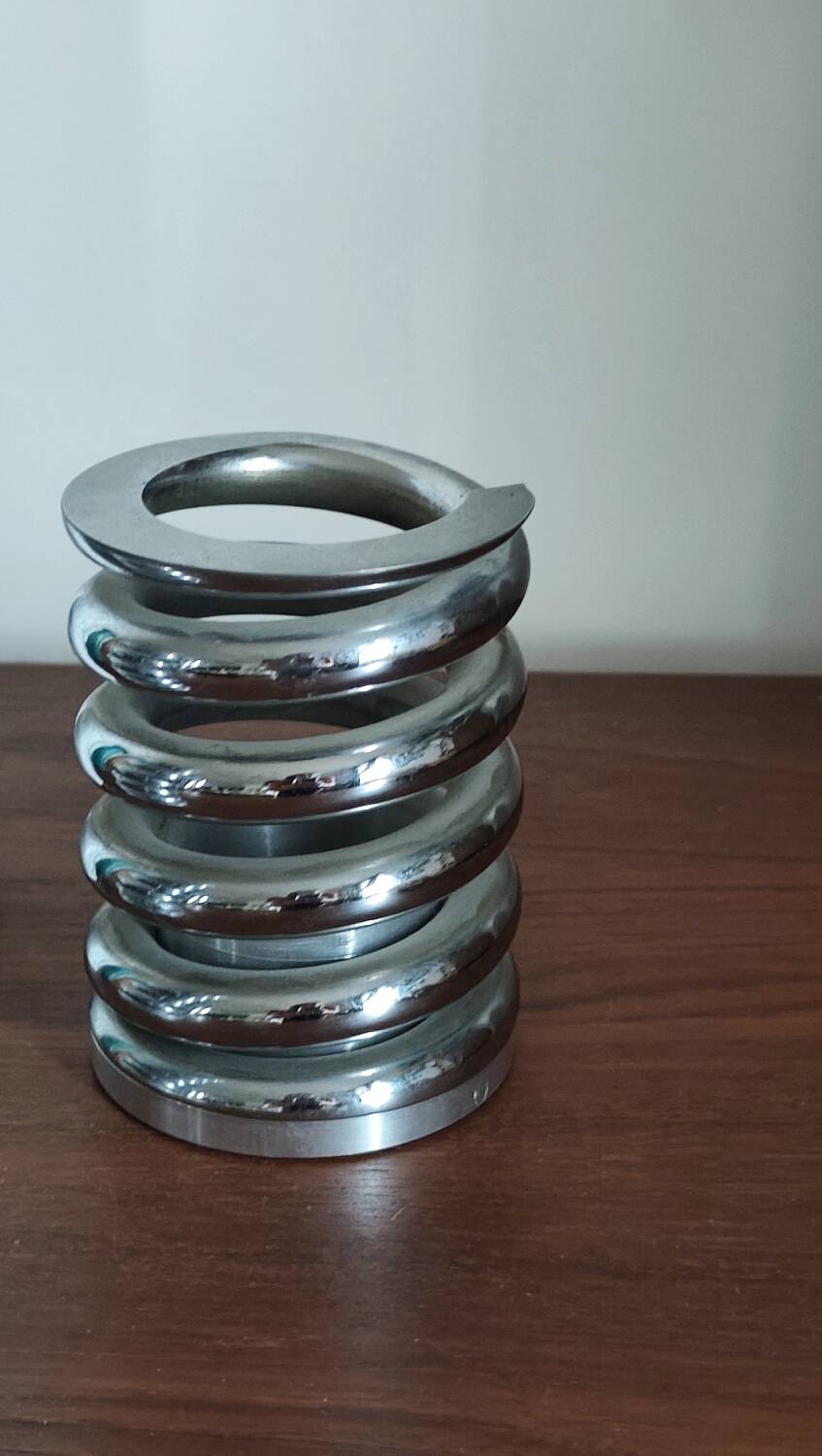 Steel "spring" pen holder pot – 1970s design