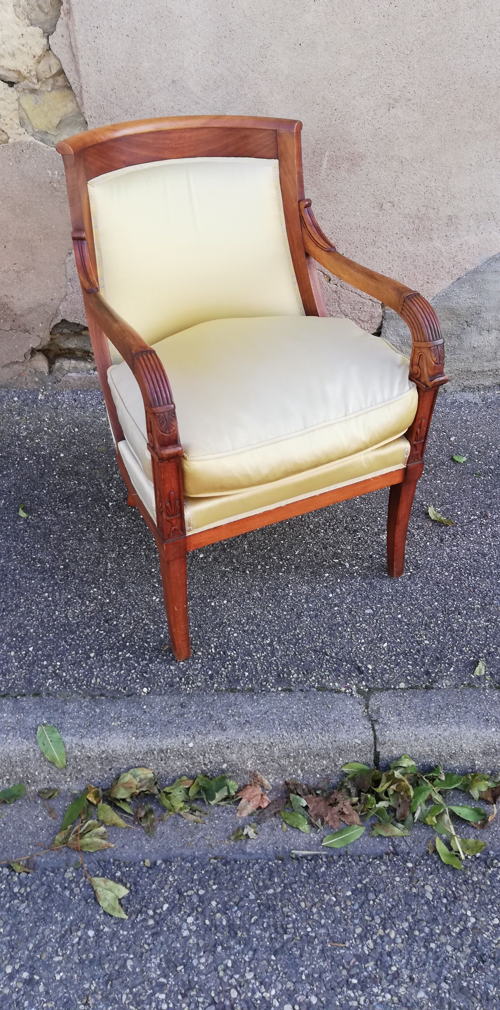 Armchair empire walnut