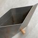 Vintage RVS Art Deco Vase with wooden 'legs' Mid Century