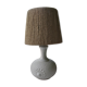 Vintage frosted glass lamp and rope lampshade