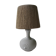 Vintage frosted glass lamp and rope lampshade