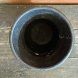 Vintage 1970s Black Ceramic Vase from VALLAURIS #D695
