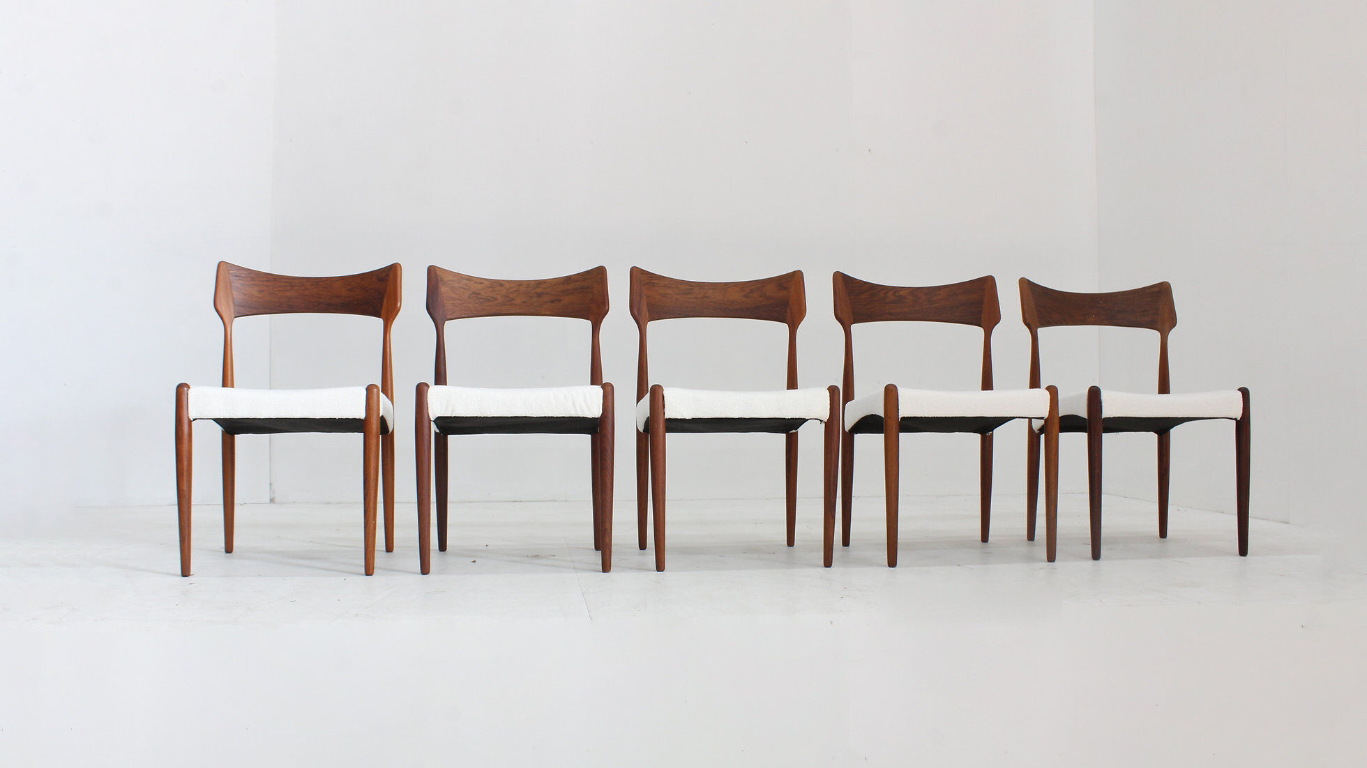 Set of vintage Danish dining chairs by Bernhard Pedersen, 1960s