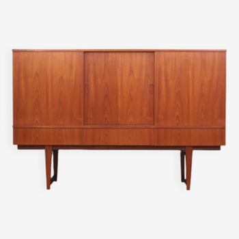 Buffet haut en teck, design danois, années 1960