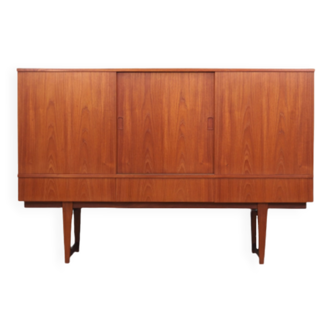 Buffet haut en teck, design danois, années 1960