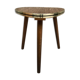 Small brown coffee table, vintage tripod door plant