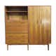 Combined modernist secretary, shelves, closet, wardrobe, vintage, 60s