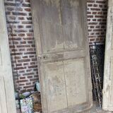 19th century partition door in double-sided solid oak