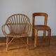 2 fauteuils rotin adulte 1960
