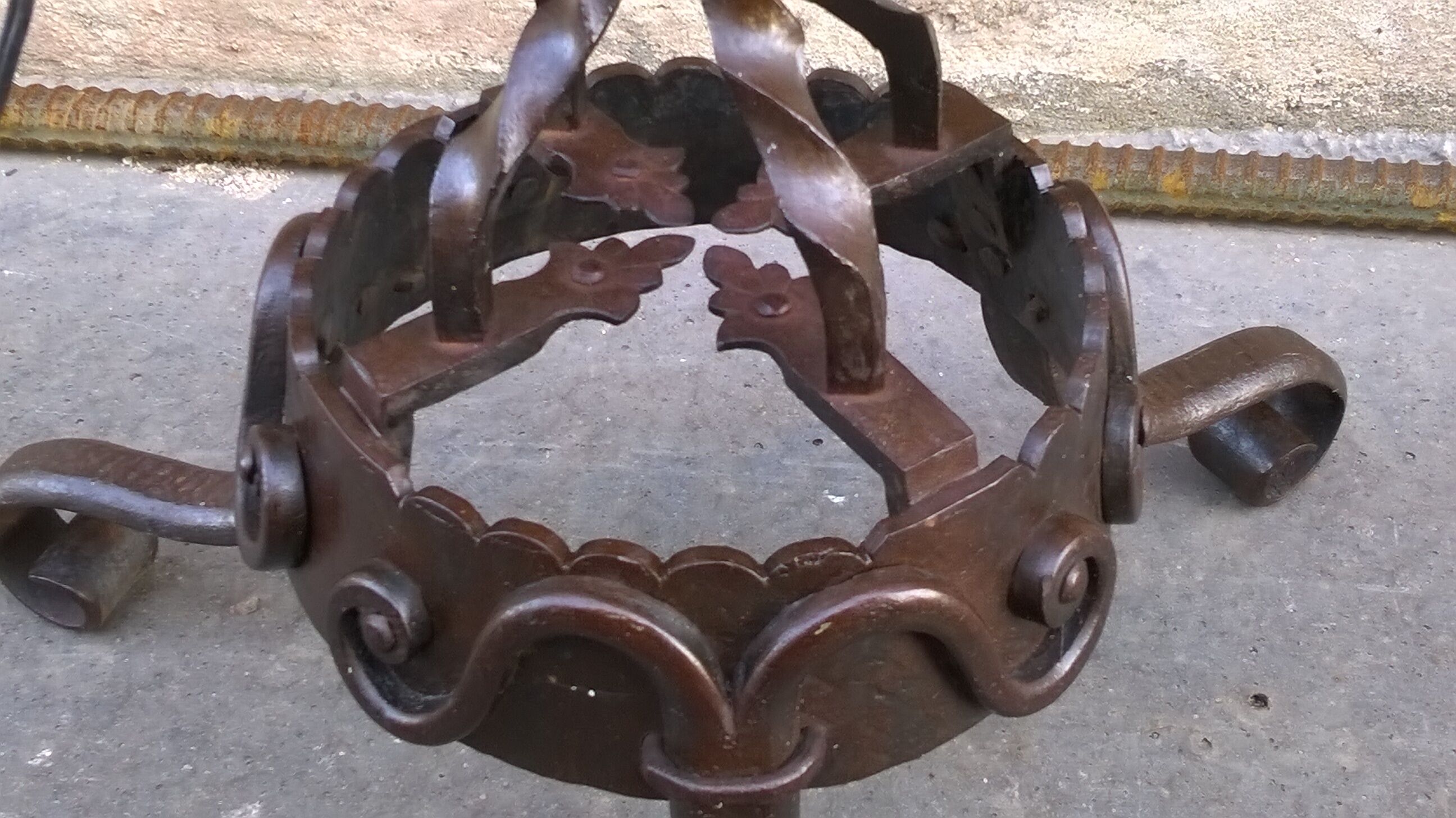 Wrought iron lamppost