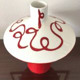 Italian design ceramic vase 1970