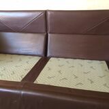2-seater leather leolux sofa