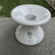 XXL diabolo candlestick in white ceramic