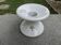 XXL diabolo candlestick in white ceramic