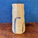 Beautiful stoneware vase glazed by the ceramist Jean Tessier. Late 20th century