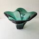 Vase en verre couleur verte vintage
