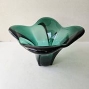 Vase en verre couleur verte vintage