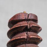 Antique art deco french turned oak floor lamp