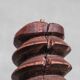 Antique art deco french turned oak floor lamp