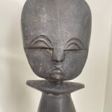 Duo of fertility statuettes from Ghana Ashanti
