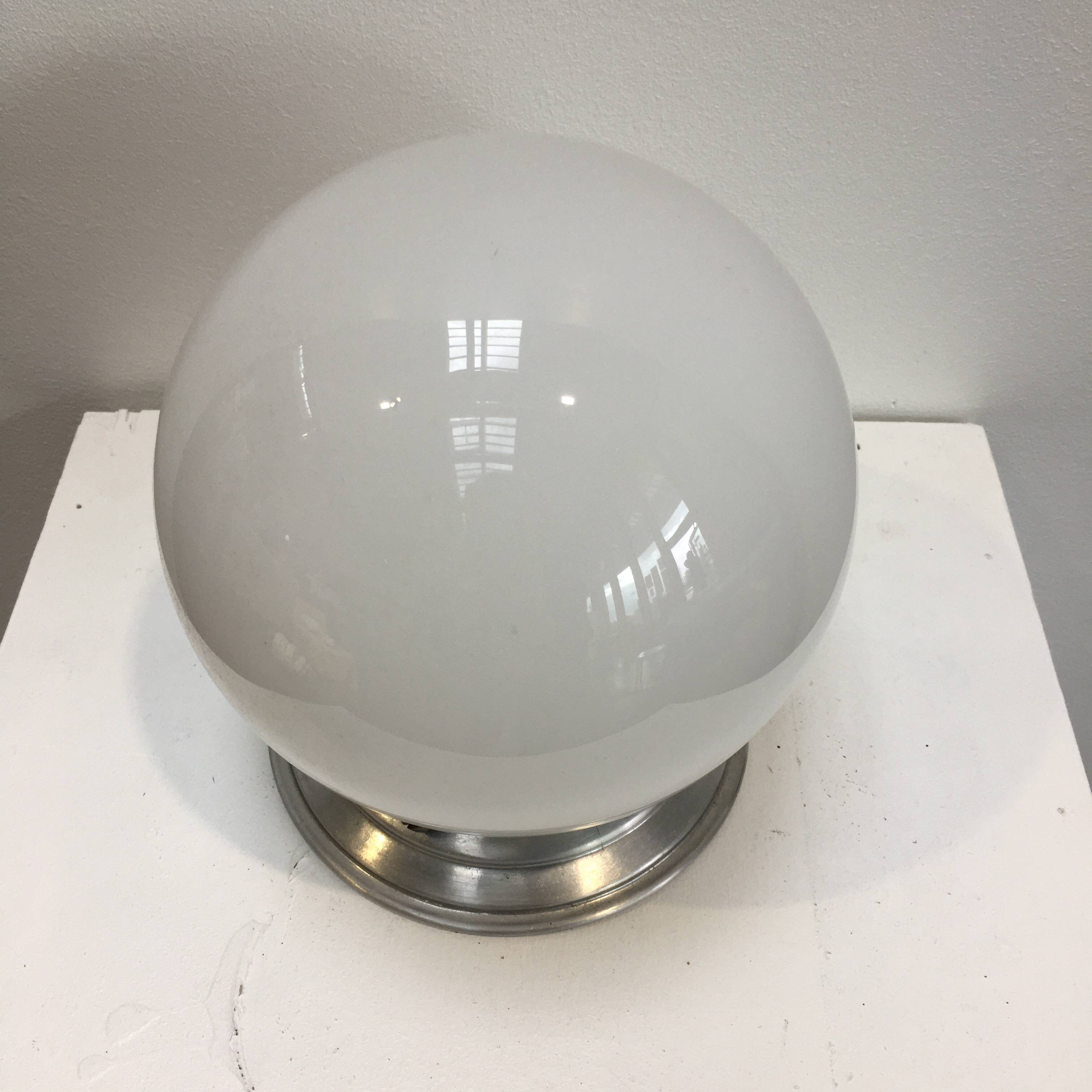Opaline ball wall light