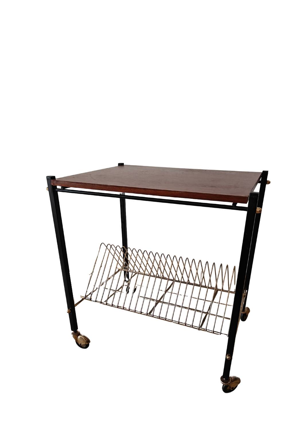 Mid-Century Vinyl Cart