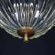 Art Deco Seguso pendant lamp in Clear Murano glass. Italy 1940s