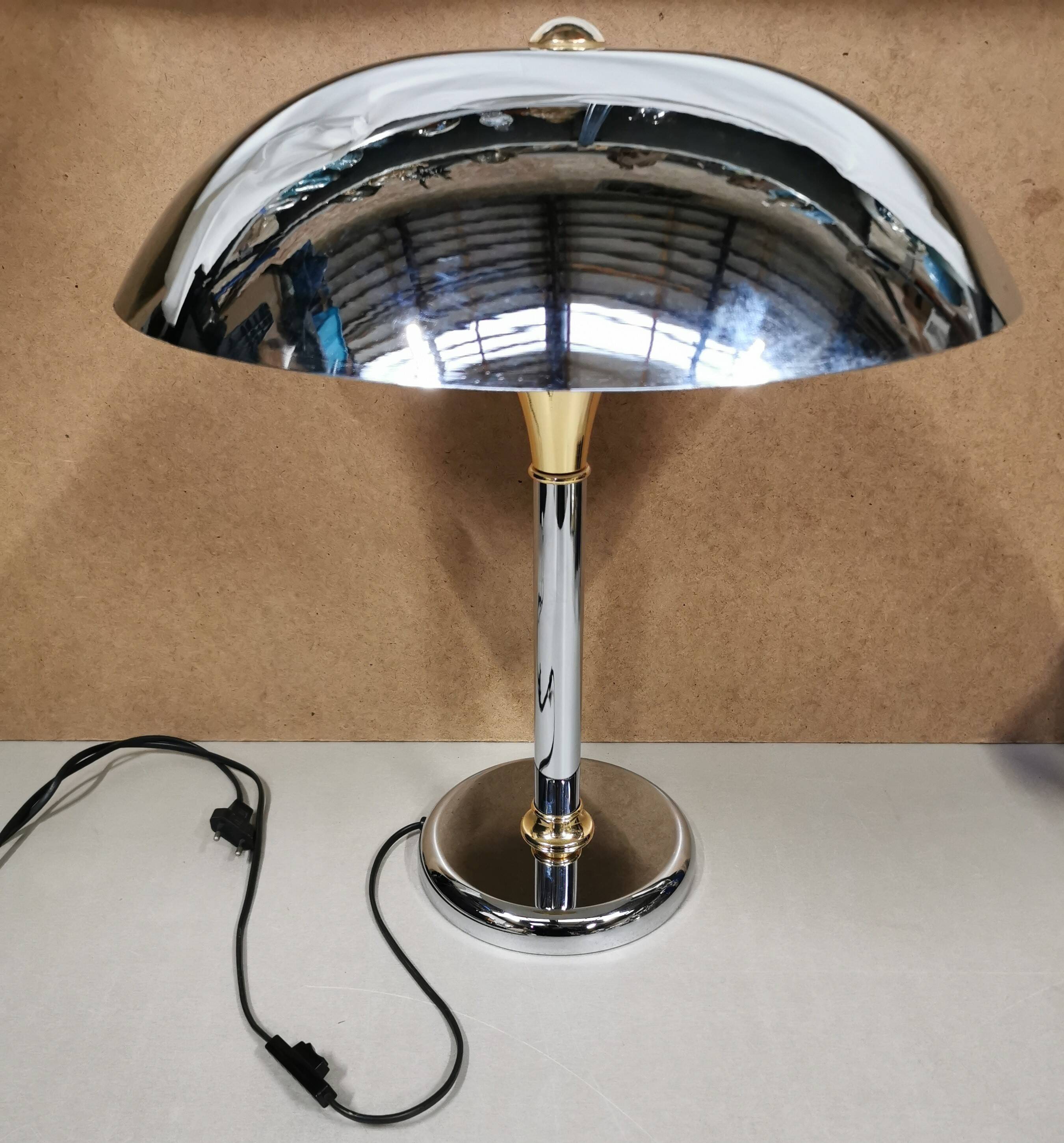 Swann Design Chrome Desk Lamp Vintage Mushroom Liner Lighting