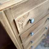 Art Deco oak chest of drawers.