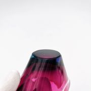 Murano Crystal Sommerso Fuchsia Turquoise Gondola Cup 19cm
