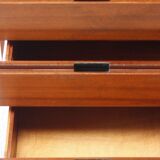 Mahogany veneer desk by Pierre Guariche for Minvielle, 1950s
