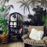 Rattan bookcase shelf