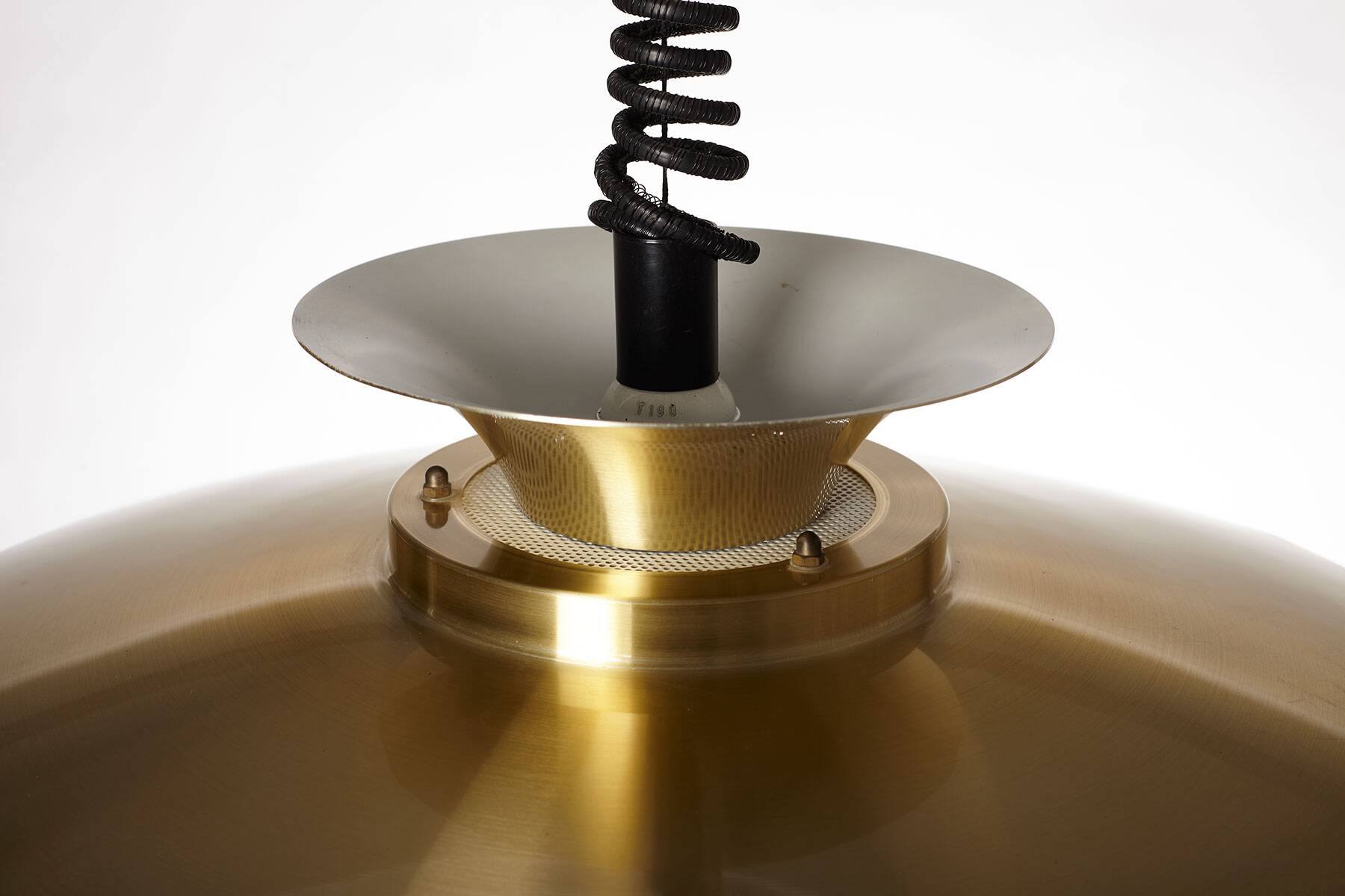 Brass Pendant Light, Denmark 1980s