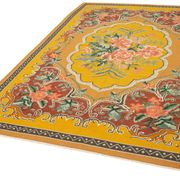 Handmade vintage moldov yellow kilim 197 cm x 291 cm - 23440
