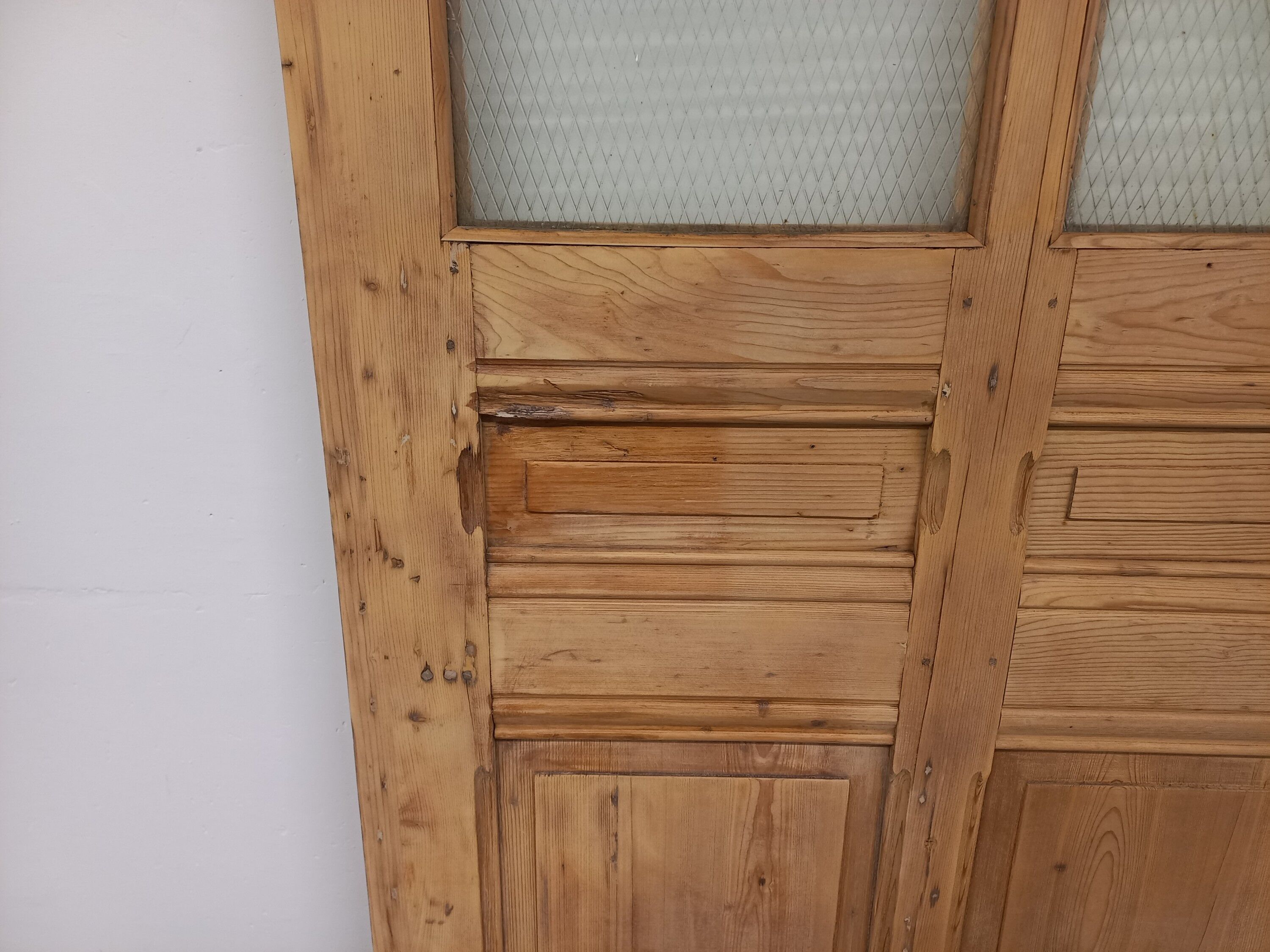 Partition in wood and glass 128 cm