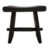 Burnt wood monolith stool