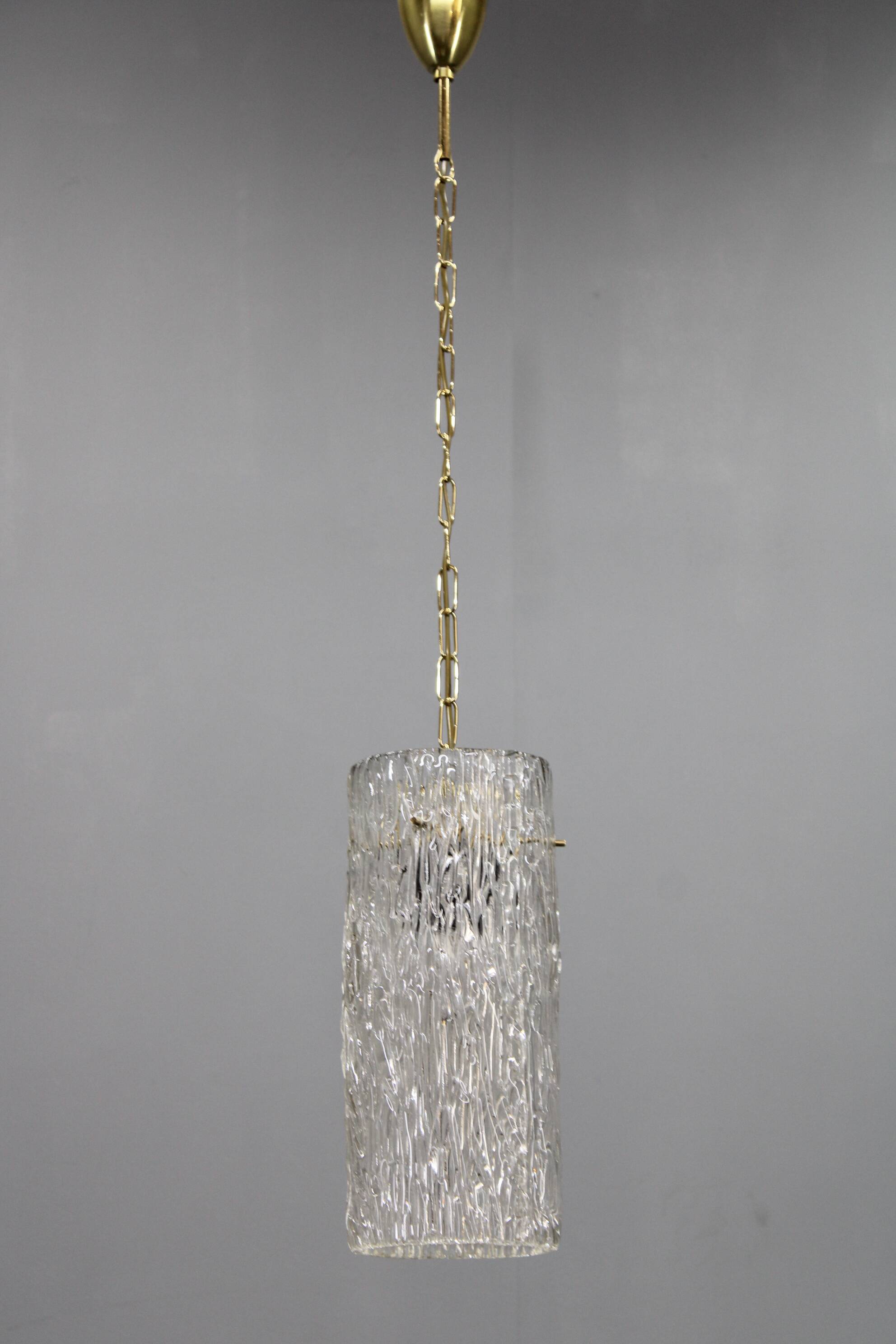 Swedish glass pendant light by Carl Fagerlund for Orrefors, 1960s
