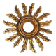 Small vintage golden wood sun mirror 50s 25x3.5 cm Good condition B537