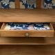 Parisian Art Deco style wardrobe in solid raw oak, 1950