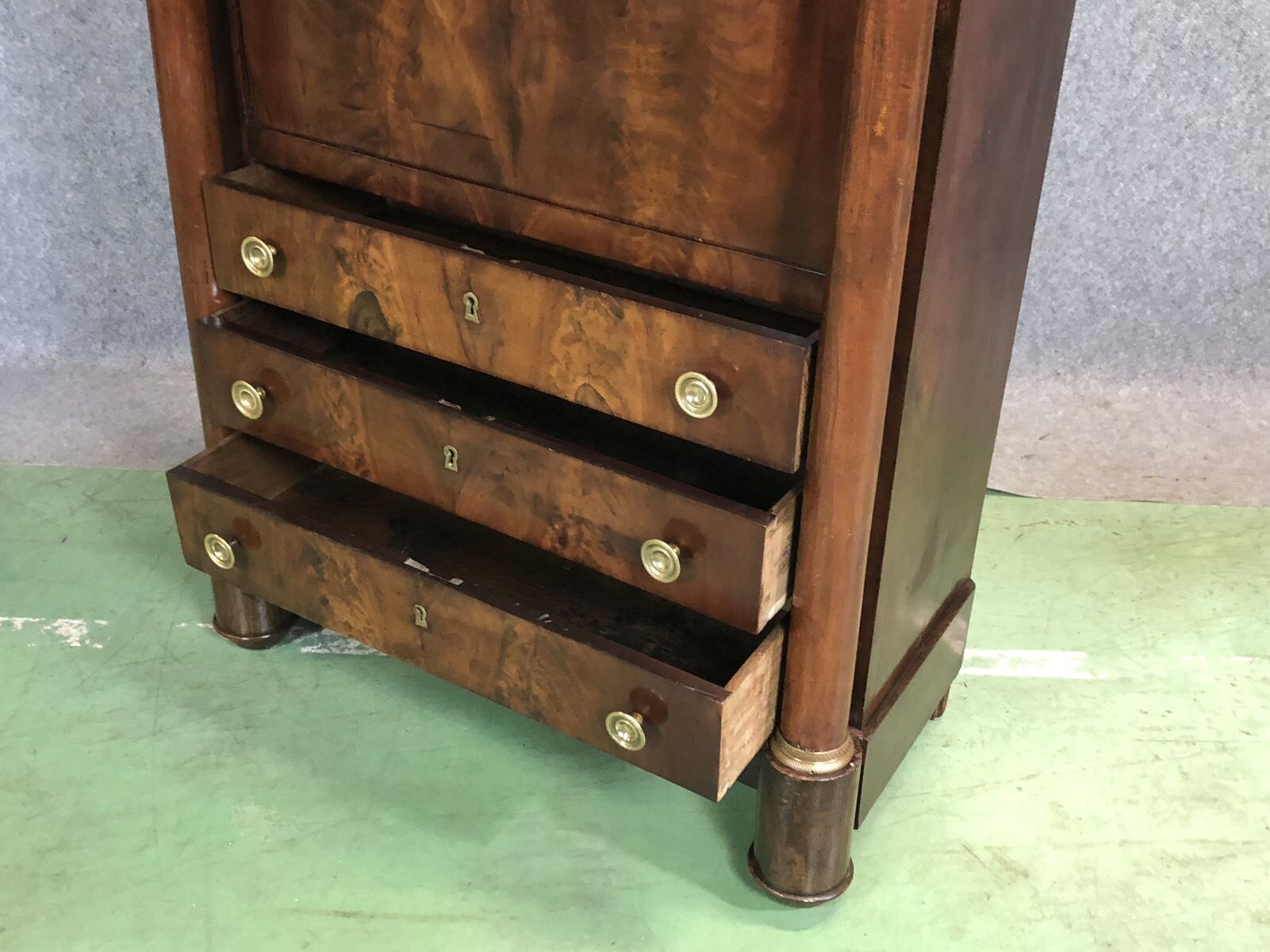 Mahogany empire writing desk 19th century